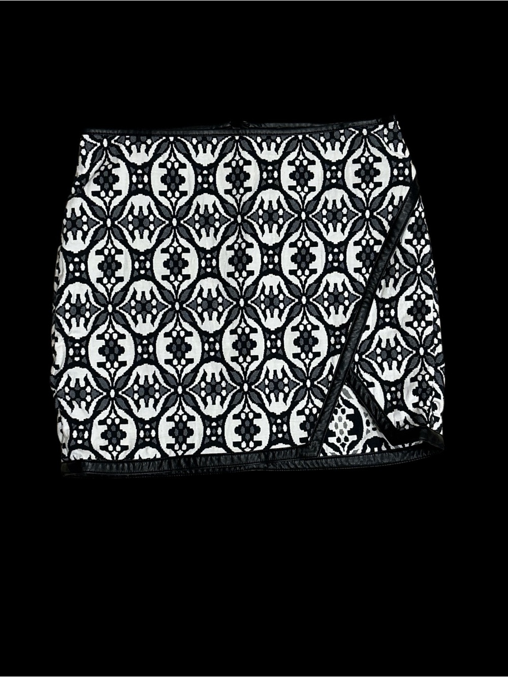 Express Faux Wrap Geometric Skirt